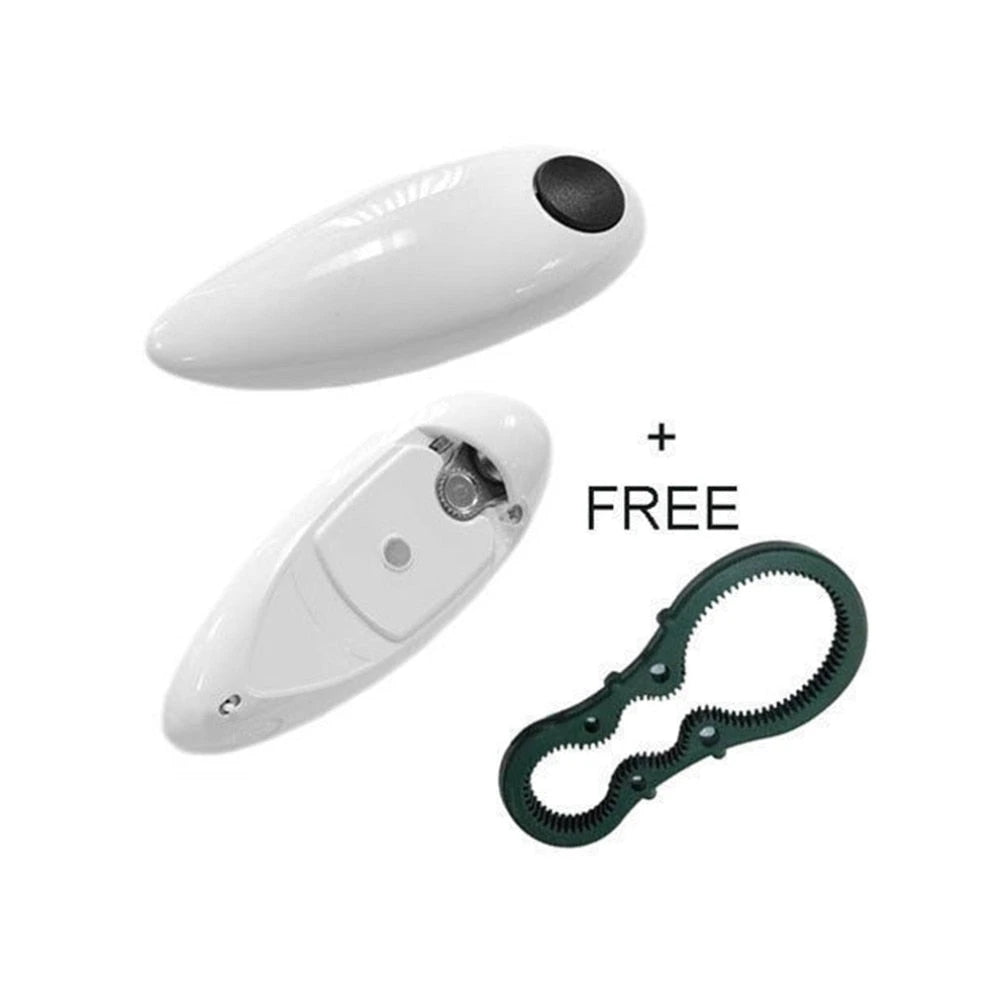 Electric Can Opener — Hands Free, One Touch, No Strength Needed