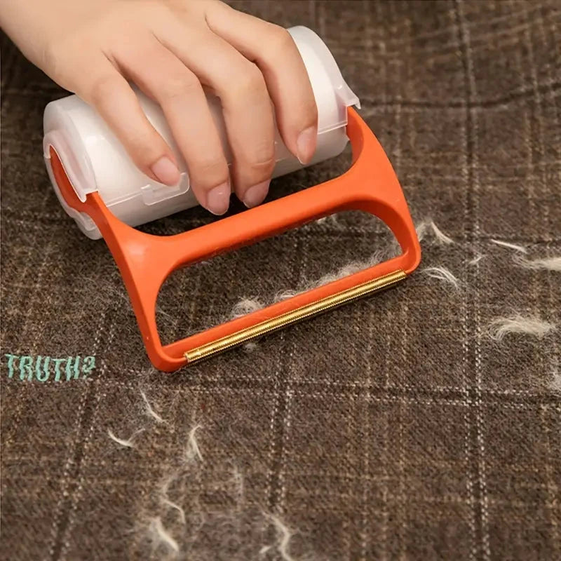 Pet Hair Remover Kit - Sticky Lint Roller & Brush