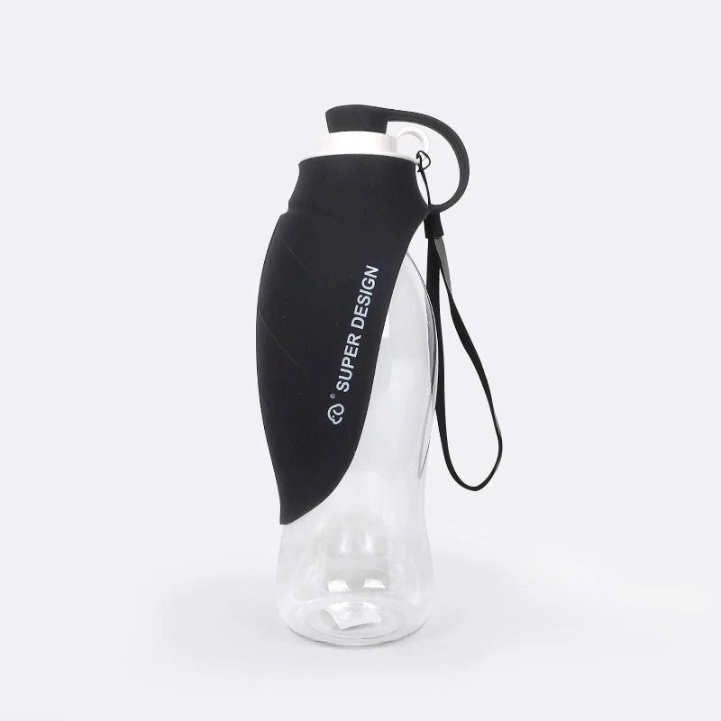 Portable Dog Water Bottle with Leaf Design